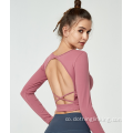 Camicie di Yoga Backless Sexy Open Back